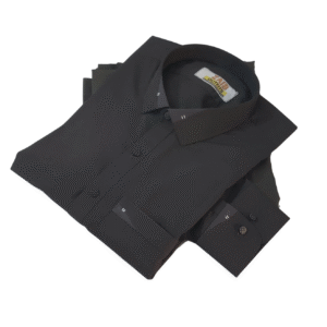 Grey Dress Shirt with Black Contrast – Zaib Outfits