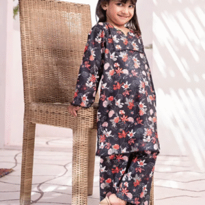 Soft Bloom Printed Lawn Suit – Girls 2-Piece