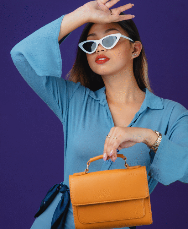 Mustard Structured Handbag – Elegant Mini Tote