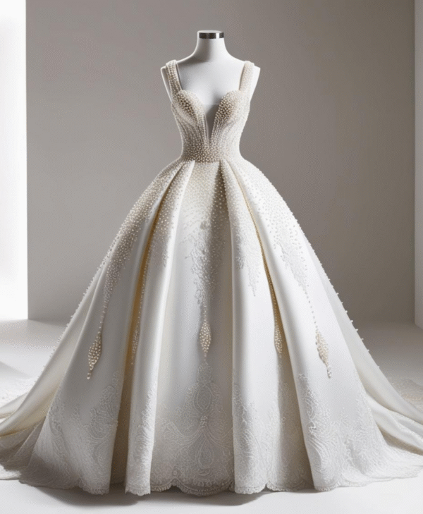 Royal Pearl Embellished Ball Gown – Bridal Collection