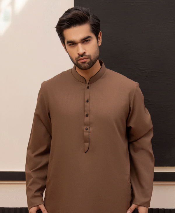 Solid Brown Kurta